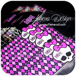 کیسه گیفت با طرح تم مانستر های(monster high)