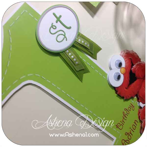 عدد سن کودک با طرح تم المو (elmo)