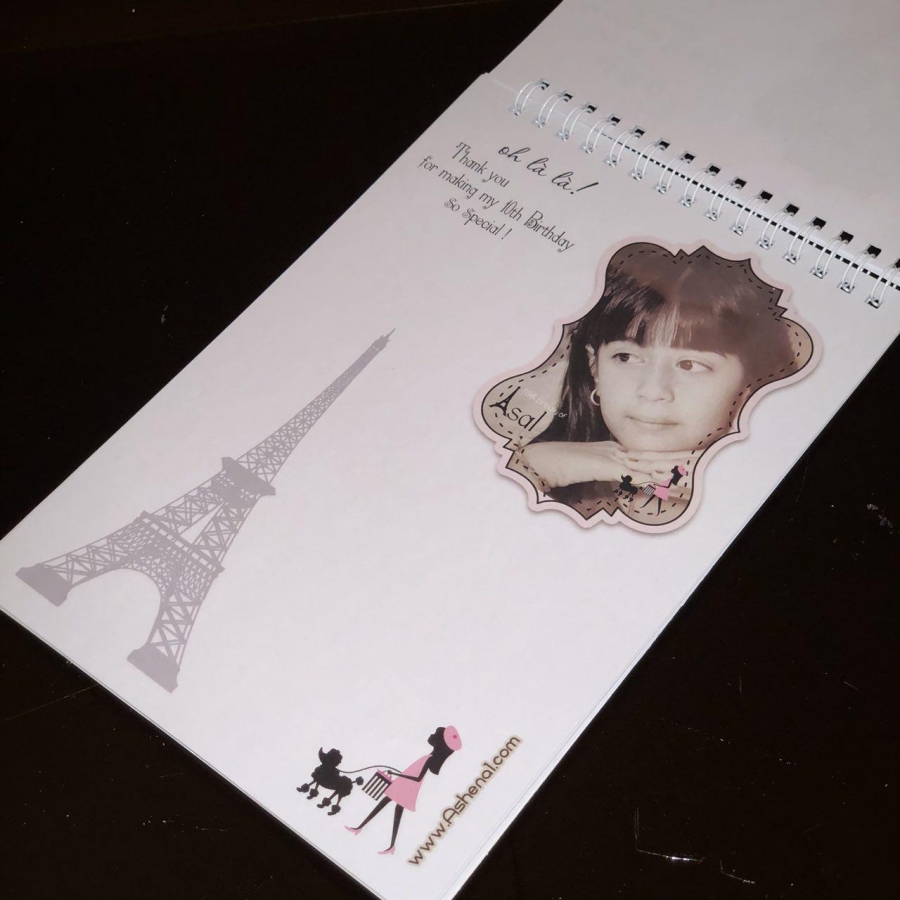 دفتر یادگاری با طرح تم پاریس(paris)