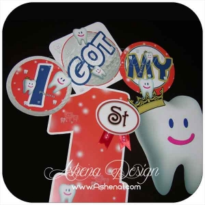 ریسه  جشن دندونی قرمز و سفید(I GOT MY 1st  tooth)